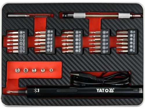 Powered screwdriver/impact driver Yato model YT-27930 Black