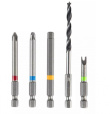 Graphite Energy+ set in aluminum case: drill/driver with removable chuck, 2 2.0Ah batteries, charger and 109 accessories