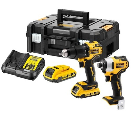 18V set: drill-drill ud+curl; DCD709&DCF809;2xaku 2AH,Charge