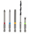 Graphite Energy+ set in aluminum case: drill/driver with removable chuck, 2 2.0Ah batteries, charger and 109 accessories