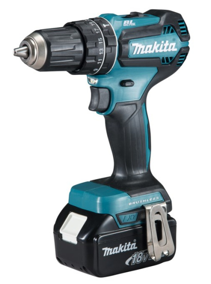 Makita DHP485RFJ drill 1900 RPM Keyless 1.8 kg Must, Blue