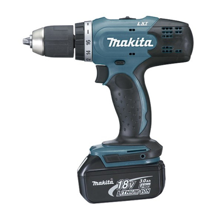 Makita DDF453RFE drill 1.6 kg Must, Blue