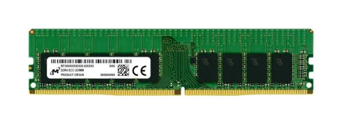 Server Memory Module|MICRON|DDR4|16GB|UDIMM/ECC|3200 MHz|CL 22|1.2 V|MTA18ASF2G72AZ-3G2R1R