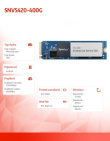 Synology SSD SNV5420-400G 400GB M2 NVMe 2280 PLP