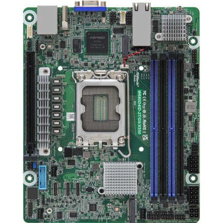 ASRock Mainboard W680D4ID-2T/G5/X550 mini-DTX Sockel 1700 DDR5-only Single