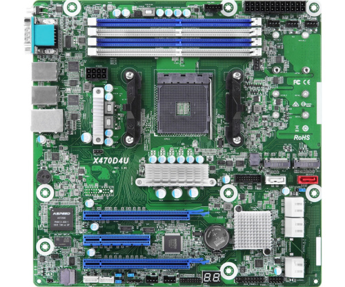 Asrock X470D4U Motherboard AMD X470 Socket AM4 micro ATX