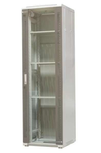 EMITERNET Free-standing frame cabinet EmiterNet Top, 42U, front door sheet metal/glass, 600x600x1980mm (width/depth/height) EM/SH05D-6642