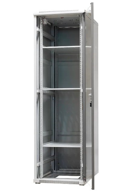EMITERNET Free-standing frame cabinet EmiterNet Top, 42U, front door sheet metal/glass, 600x1000x1980mm (width/depth/height) EM/SH05D-6042
