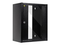 NETRACK 010-090-300-012 Netrack wall-mounted cabinet 10, 9U/300mm, glass door, graphite