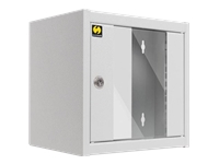 NETRACK 010-045-300-011 Netrack wall-mounted cabinet 10 4.5U/300 mm grey glass door