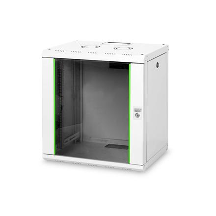 Digitus | Wall Mounting Cabinet | DN-19 12-U | Grey | IP protection class: IP20; Front door: Glass door, single opening; Cabinet type: Wall mounting cabinet; Equipment mounting depth min.-max.: 305-370 mm; Load capacity: 100 kg DN-19 12-U