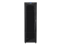 LANBERG free standing rack 19inch cabinet 42U 600x800 glass door LCD flat pack black