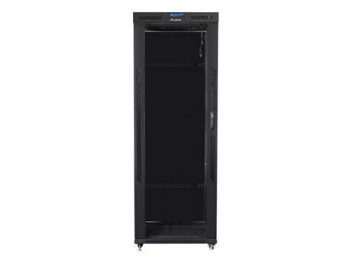 Lanberg Installation cabinet rack 19 42U 800x800 black, glass door LCD (Flat pack)