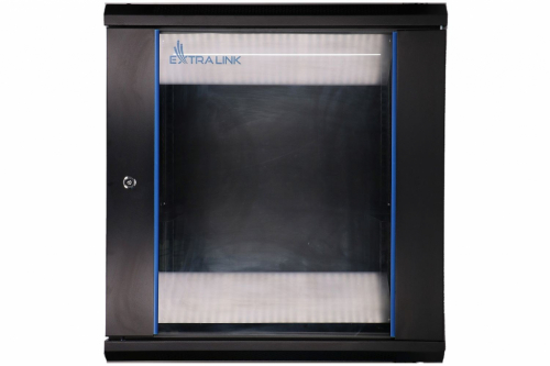 Extralink Rackmount cabinet 12U 600x450 Black wall mounted