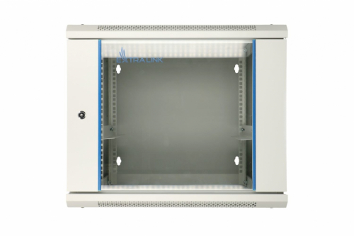 Extralink Rackmount cabinet 12U 600x600 AZH Gray wall mounted, swing type