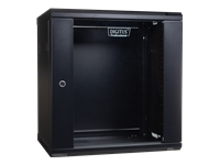 DIGITUS DN-WU19 12U/450/B DIGITUS Wall Mount Cabinet 19 12U 635/600/450mm, glass door, black, unmounted