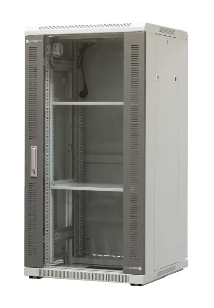 EMITERNET Free-standing frame cabinet EmiterNet Top, 24U, front door sheet metal/glass, 600x600x1180mm (width/depth/height) EM/SH05D-6624