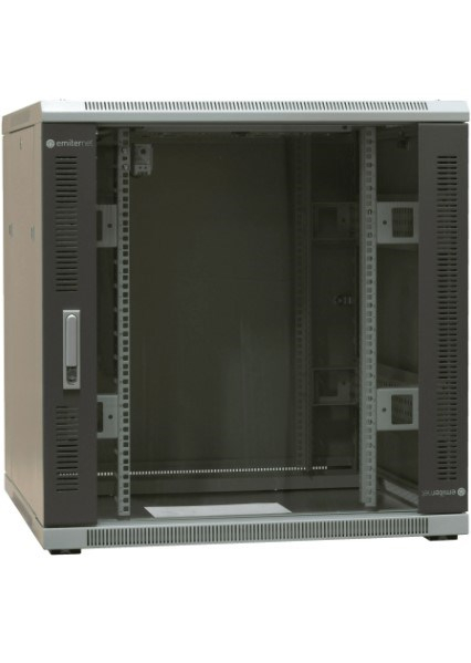 EMITERNET Free-standing frame cabinet EmiterNet Top, 16U, sheet metal/glass doors, 800x800x820mm (width/depth/height) EM/SH05D-8816-SH0