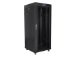 Lanberg Installation cabinet rack 19 27U 600x600 black, glass door lcd (Flat pack)
