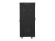 Lanberg Installation cabinet rack 19 27U 600x600 black, glass door lcd (Flat pack)