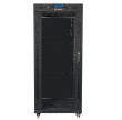 Lanberg Standing rack cabinet 19 inches 27U 800x1200 black LCD glass door FLAT PACK