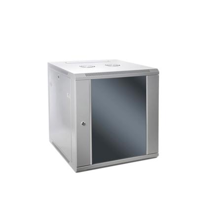 SOMI Networks | 9U, 19″ Network Wall Cabinet | 9U-60/45C | Gray | With Front Glass Doors; Assembled | Depth: 45 cm 9U-60/45C