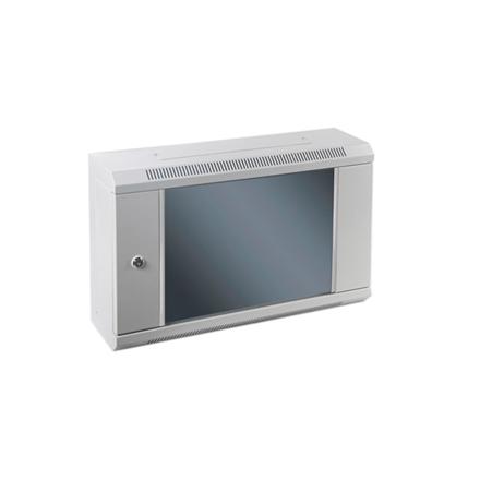 SOMI Networks | 6U, 19” Standard Installation Wall Cabinet | 6U-60/15SNC | Gray | Cable Entrances; Assembled | Depth: 15 cm 6U-60/15SNC