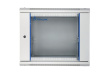 Extralink Wall cabinet rack 9U 600x600 gray glass door