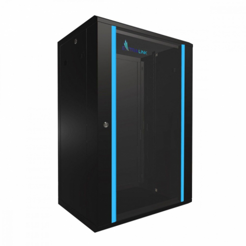 Extralink Rack cabinet 18U 600x450mm black hanging