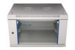 Extralink Wall cabinet rack 6U 600x600 gray glass door