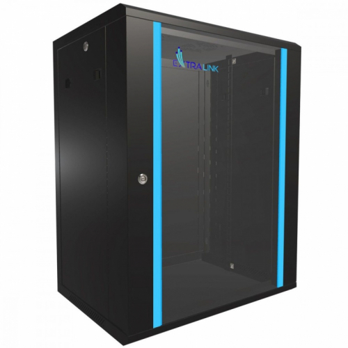 Extralink Rack cabinet 15U 600x450mm black hanging