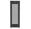 Lanberg Standing rack cabinet 19 inches 27U 800x1200 black perforated door LCD FLAT PACK
