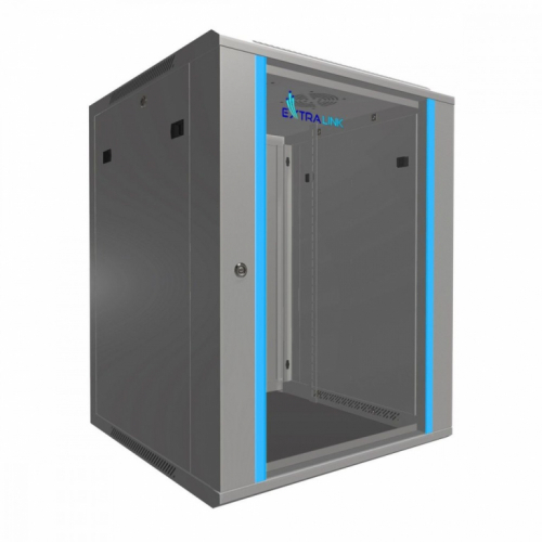 Extralink Rack cabinet 15U 600x600mm grey hanging