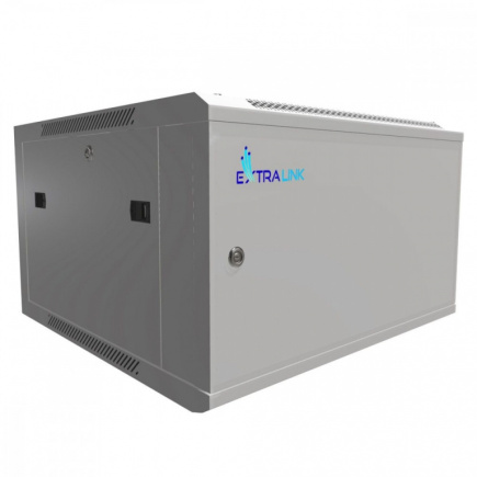 Extralink Wall cabinet rack 6U 600x600 gray metal door