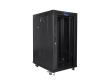 Lanberg Free-standing cabinet 19 inches 22U 800x1000 glass doors LCD (flat pack) V2 black