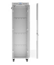 Lanberg Szafa stojąca rack 19 42U 600x800 szara drzwi szklane flack pack