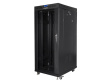 Lanberg Installation cabinet rack 19 27U 600x800 black, glass door lcd (flat pack)