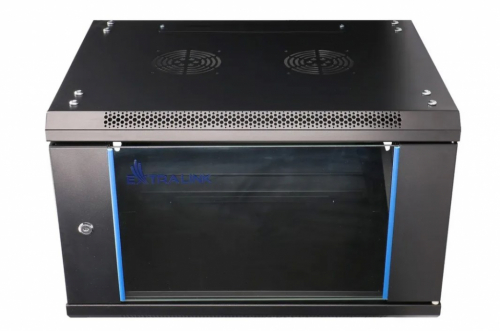 Extralink Rackmount cabinet 6U 600x450 Black wall mounted