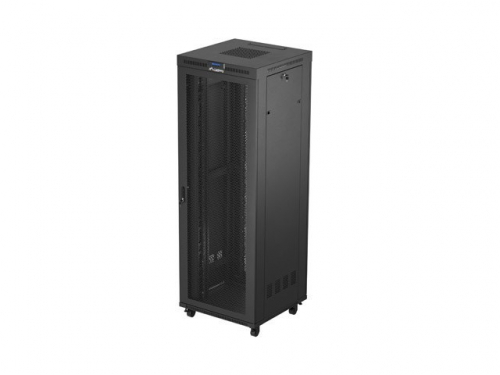 Standing rack cabinet 19'' 47U 800x800 black perforated door LCD LANBERG (FLAT PACK)