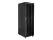 Lanberg Installation cabinet rack 19 37u 600x800 black, black glass door lcd (Flat pack)