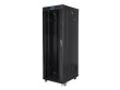 Lanberg Installation cabinet rack 19 37u 600x800 black, black glass door lcd (Flat pack)