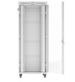 Lanberg Szafa stojąca rack 19 42U 800x1000 szara drzwi szkalne flat pack