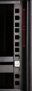 Extralink Wall cabinet 4U 600x450 black glass door