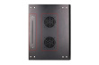 Extralink Wall cabinet 4U 600x450 black glass door
