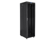 Lanberg Installation cabinet rack 19 42U 600x800 black, black glass door lcd (Flat pack)