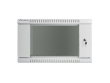 Lanberg wall-mounted installation rack cabinet 19'' 6U 600x600mm gray (glass door)
