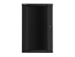 Lanberg wall-mounted installation rack cabinet 19'' 22U 600x600mm black (glass door)