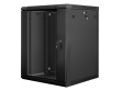 Lanberg wall-mounted installation rack cabinet 19'' 15U 600x600mm black (glass door)