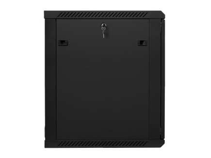 Lanberg wall-mounted installation rack cabinet 19'' 15U 600x600mm black (glass door)