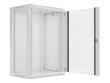 Lanberg wall-mounted installation rack cabinet 19'' 18U 600x450mm gray (glass door)